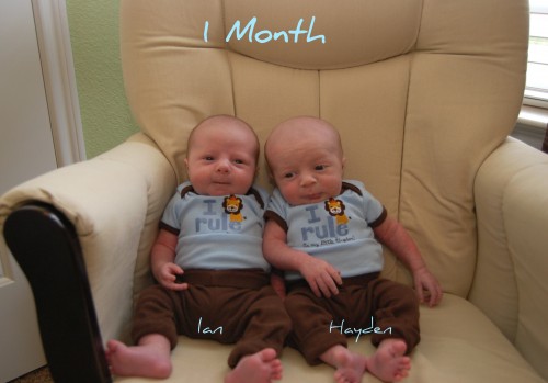 The Twins at 1 month