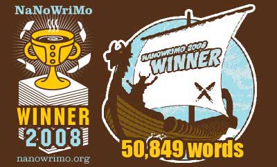 nanowrimo 2008 winner!
